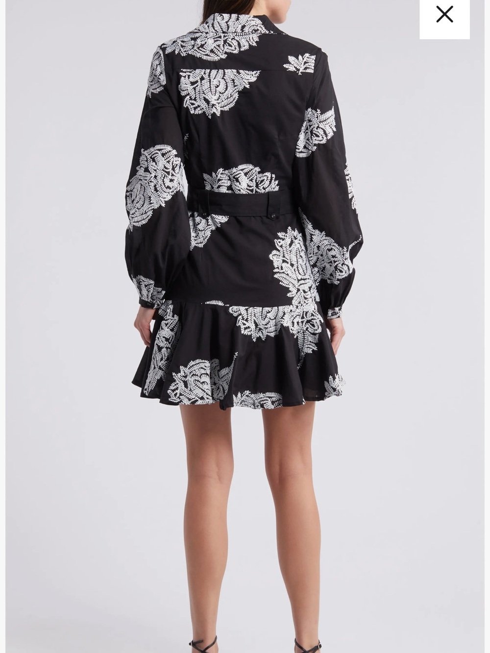 CIEBON Ina Embroidered Long Sleeve Cotton Shirtdress size M - Picture 2 of 7